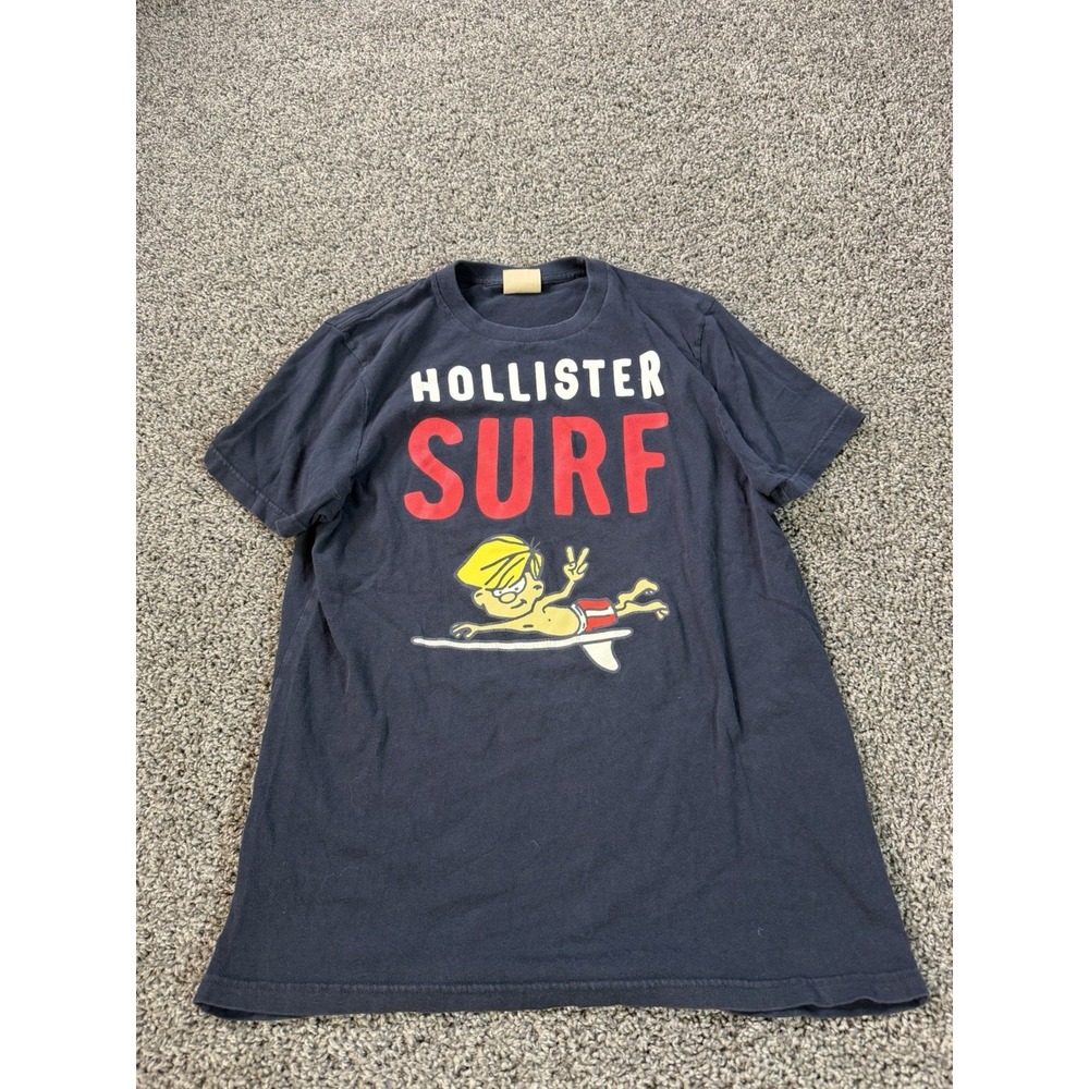 Vintage Y2K Hollister Surf Short Sleeve T Shirt Men's Size Large Blue